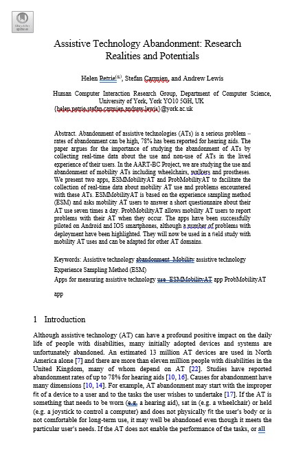 Read more about the article Assistive technology abandonment
